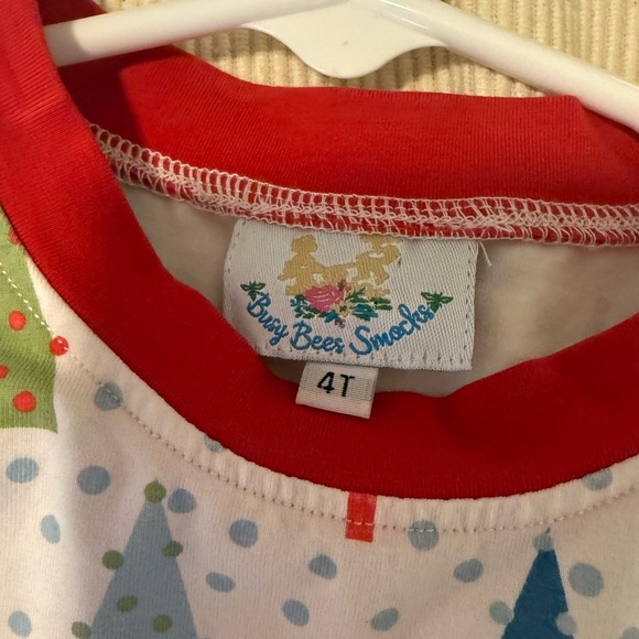 Busy Bees Festive Tree Print Shirt 4T - Picture 4 of 5